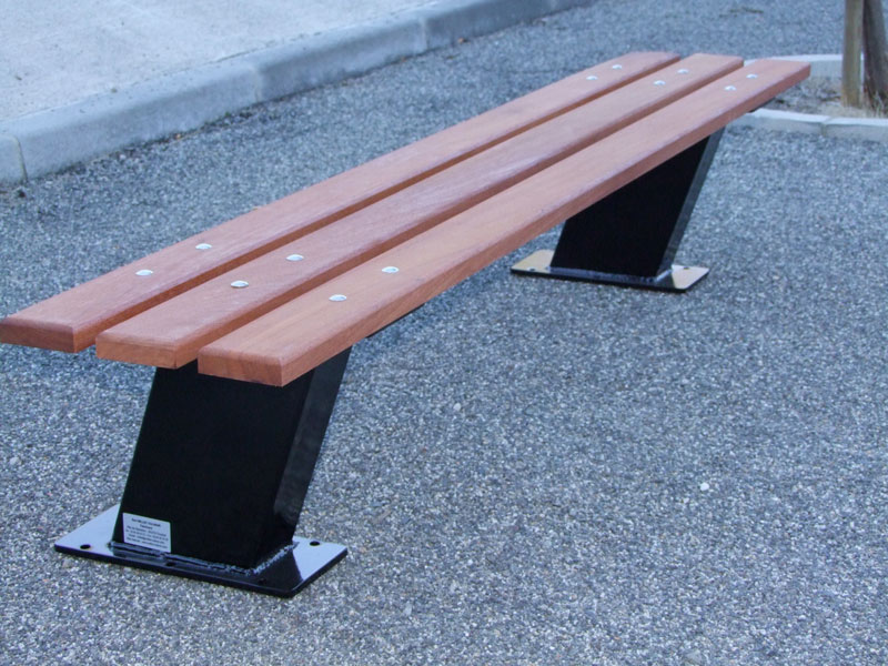 Banc et Banquette acier/bois Opéra 7